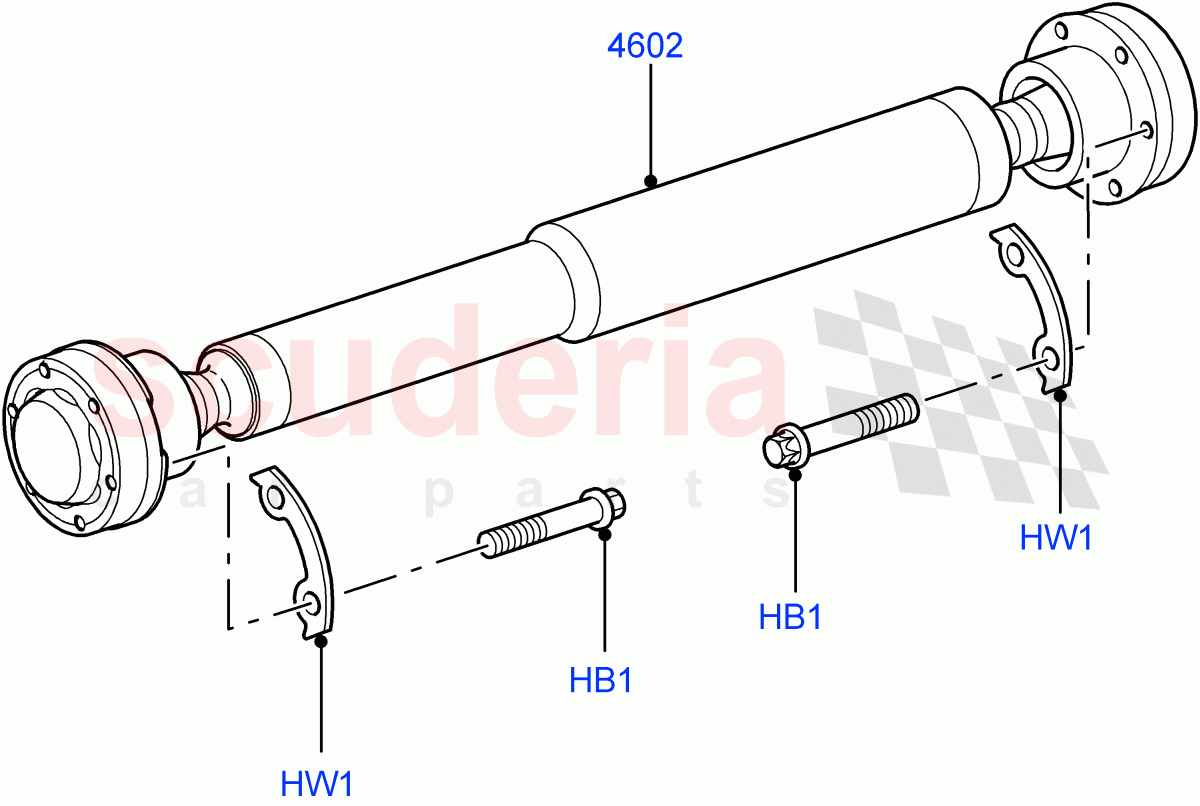 Drive Shaft - Front Axle Drive (Propshaft) ((V) TO9A999999) of Land Rover Land Rover Range Rover Sport (2005-2009) [4.4 AJ Petrol V8]