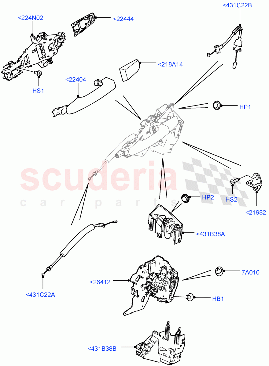 Rear Door Lock Controls (Itatiaia (Brazil)) ((V) FROMGT000001) of Land Rover Land Rover Discovery Sport (2015+) [2.0 Turbo Diesel]