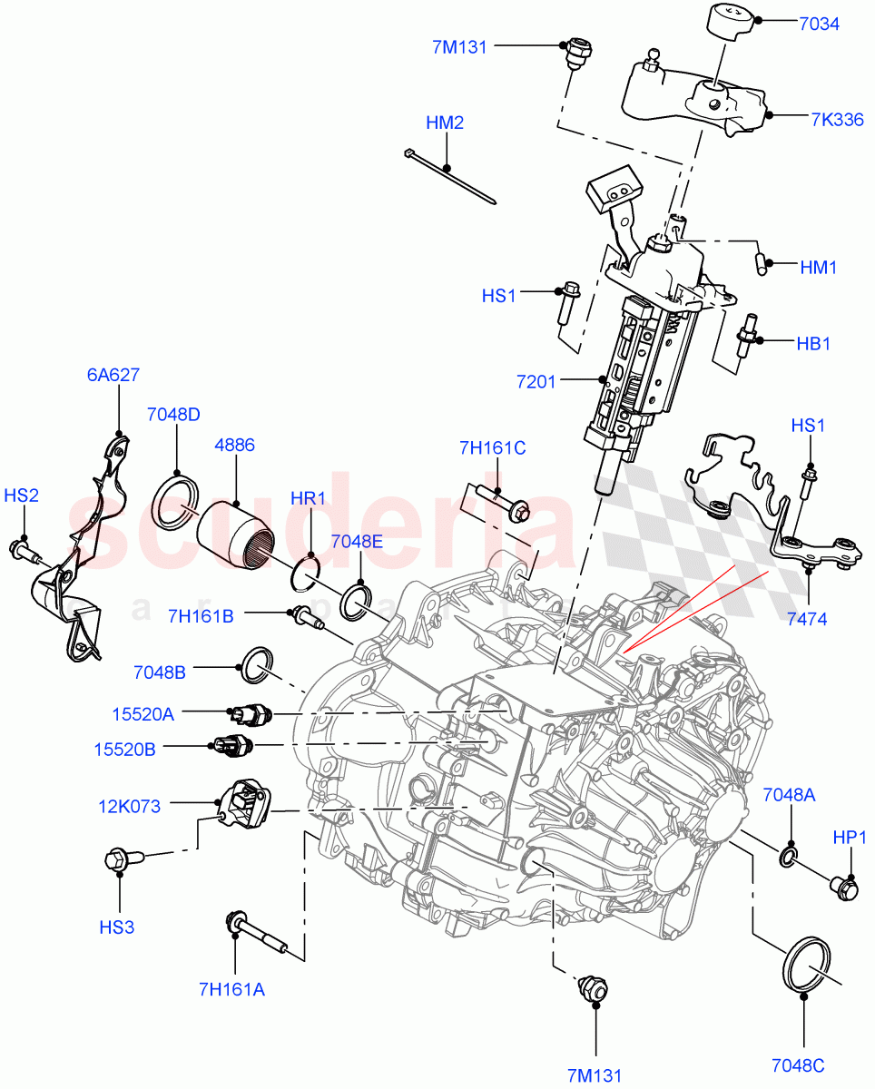 Manual Transmission External Cmpnts (2.2L CR DI 16V Diesel, 6 Speed Manual Trans M66 - AWD, Halewood (UK)) ((V) TOFH999999) of Land Rover Land Rover Discovery Sport (2015+) [2.0 Turbo Petrol GTDI]