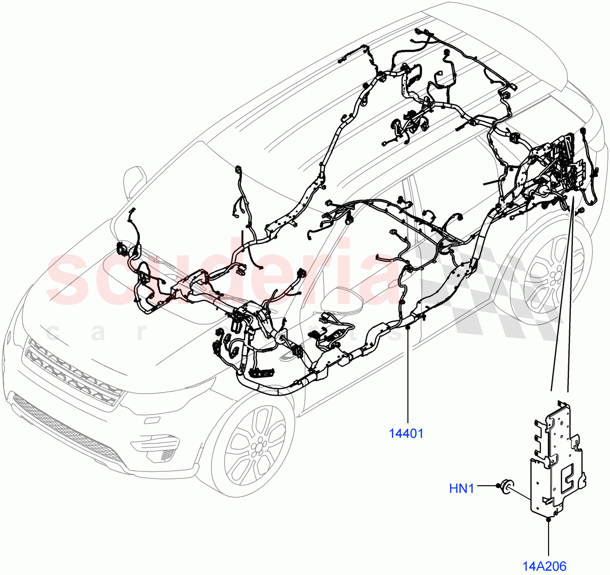 Electrical Wiring - Engine And Dash (Main Harness) (Itatiaia (Brazil)) ((V) FROMGT000001) of Land Rover Land Rover Discovery Sport (2015+) [1.5 I3 Turbo Petrol AJ20P3]