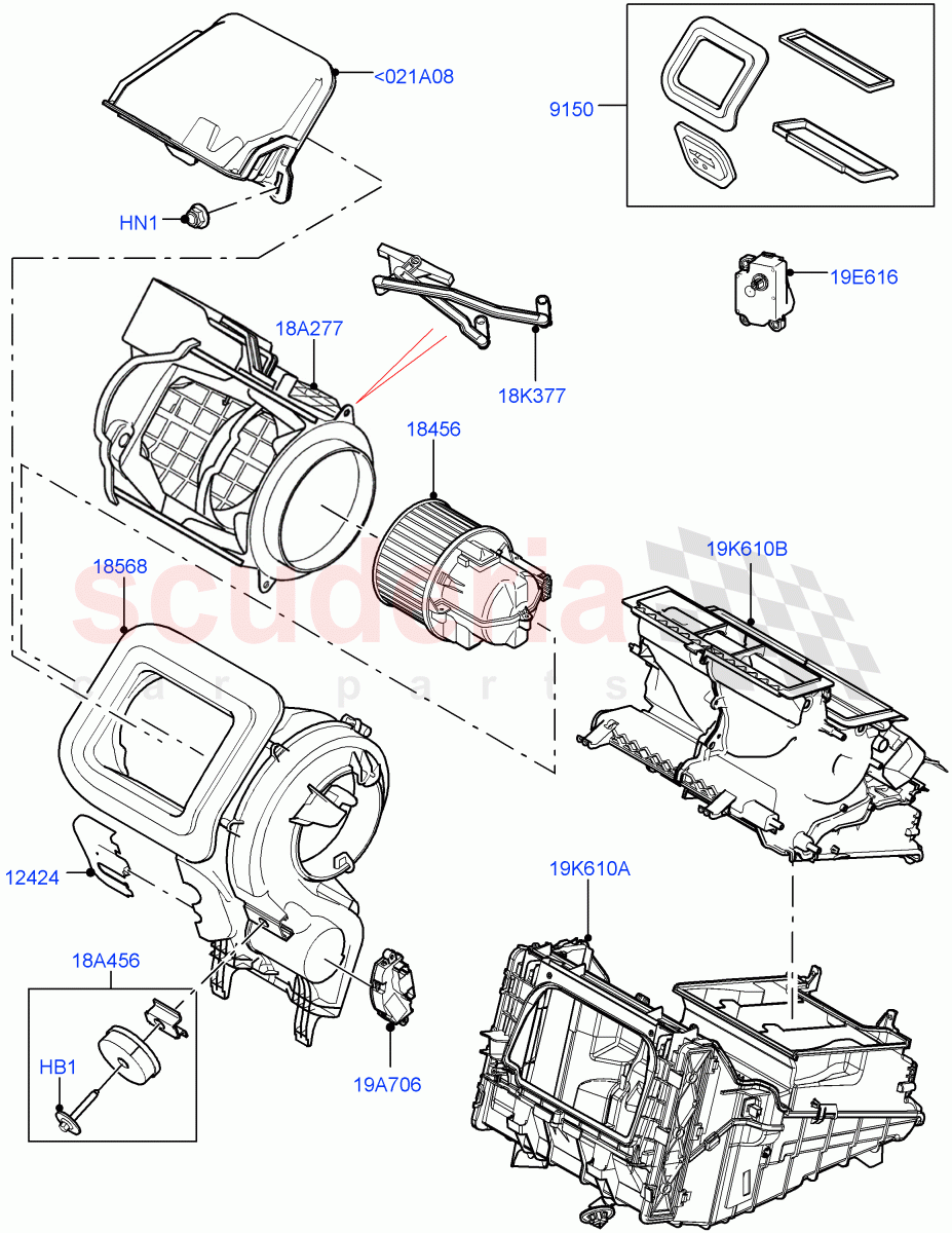 Heater/Air Cond.External Components (Main Unit) (Itatiaia (Brazil)) ((V) FROMLT000001) of Land Rover Land Rover Discovery Sport (2015+) [2.0 Turbo Petrol AJ200P]