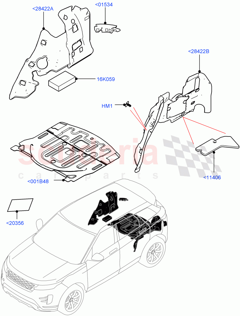 Insulators - Rear (Halewood (UK)) of Land Rover Land Rover Range Rover Evoque (2019+) [2.0 Turbo Diesel AJ21D4]