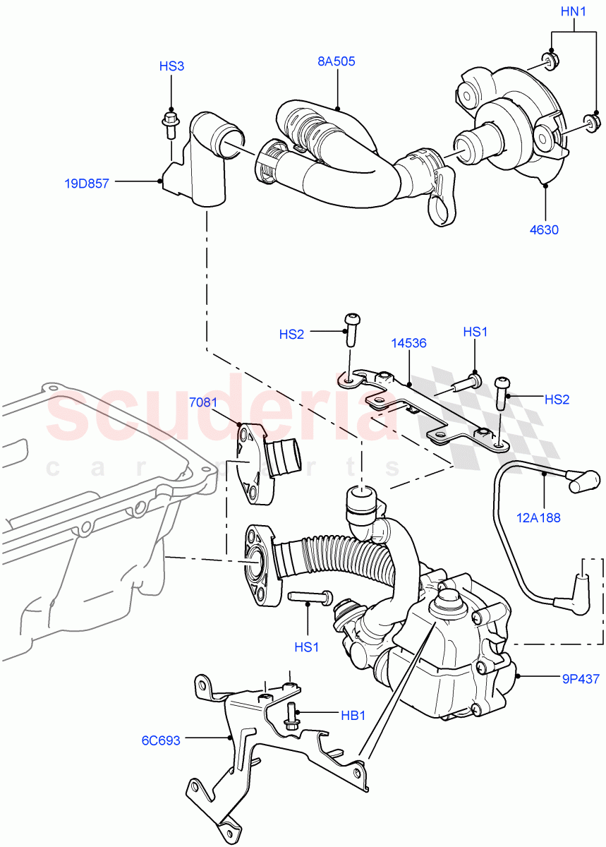 Inlet Manifold (Symposer (Resonator)) (5.0L OHC SGDI SC V8 Petrol - AJ133) ((V) FROMAA000001) of Land Rover Land Rover Range Rover (2010-2012) [5.0 OHC SGDI SC V8 Petrol]