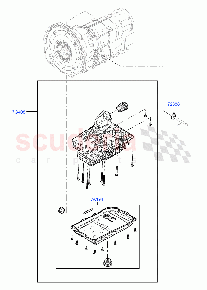 Valve Body - Main Control & Servo's of Land Rover Land Rover Range Rover Velar (2017+) [2.0 Turbo Diesel]