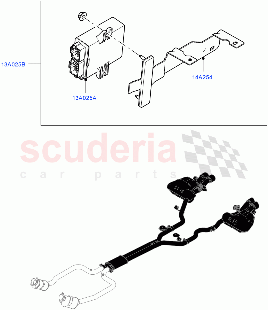 Vehicle Modules And Sensors (5.0L P AJ133 DOHC CDA S/C Enhanced) ((V) FROMKA000001) of Land Rover Land Rover Range Rover Velar (2017+) [2.0 Turbo Petrol AJ200P]