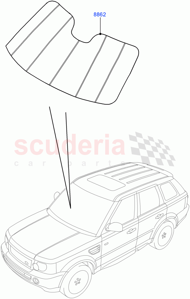 Sun Blinds (Accessory) ((V) FROMAA000001) of Land Rover Land Rover Range Rover Sport (2010-2013) [5.0 OHC SGDI NA V8 Petrol]