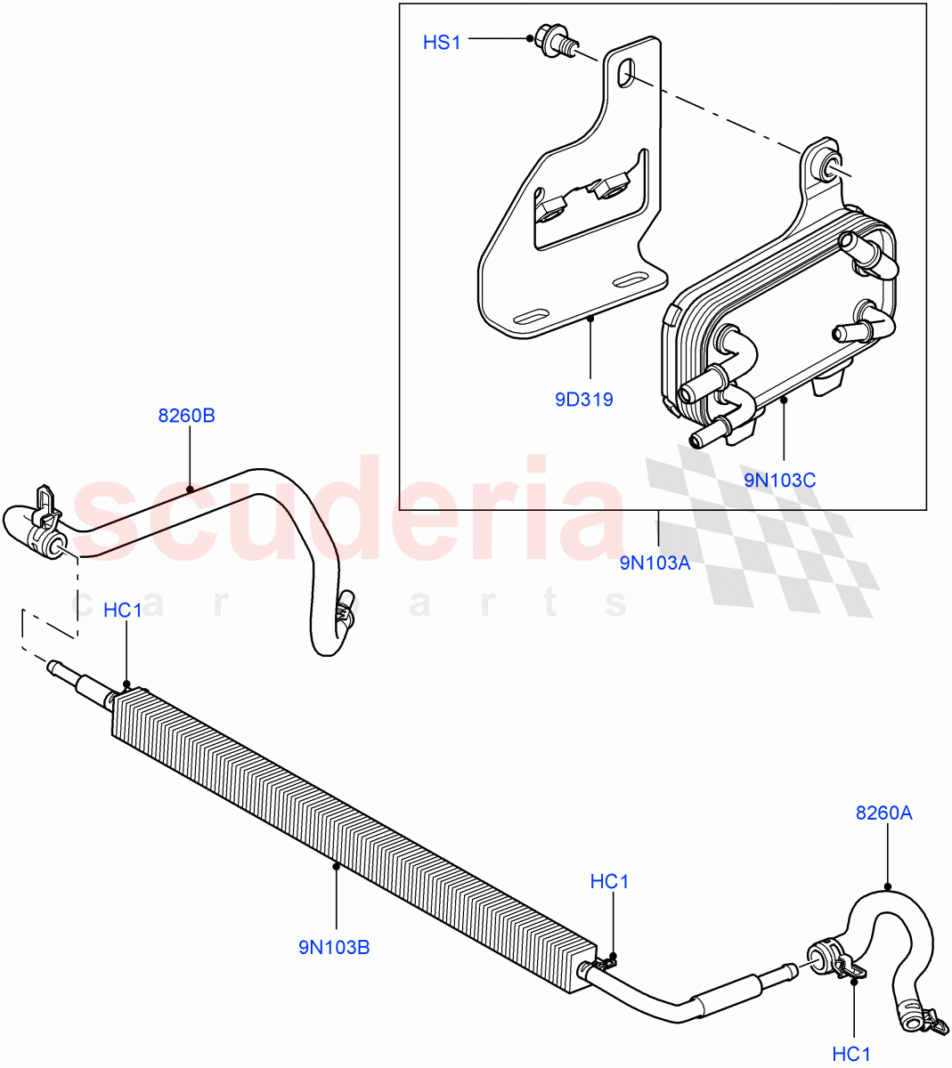 Fuel Cooler Assembly (Lion Diesel 2.7 V6 (140KW)) ((V) FROMAA000001, (V) TOCA999999) of Land Rover Land Rover Discovery 4 (2010-2016) [2.7 Diesel V6]