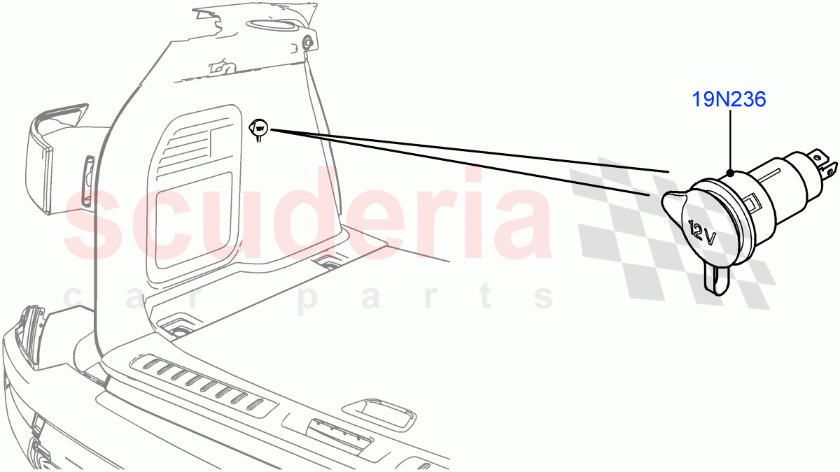 Auxiliary Electrical Power Points (Changsu (China)) ((V) FROMEG000001) of Land Rover Land Rover Range Rover Evoque (2012-2018) [2.0 Turbo Petrol AJ200P]