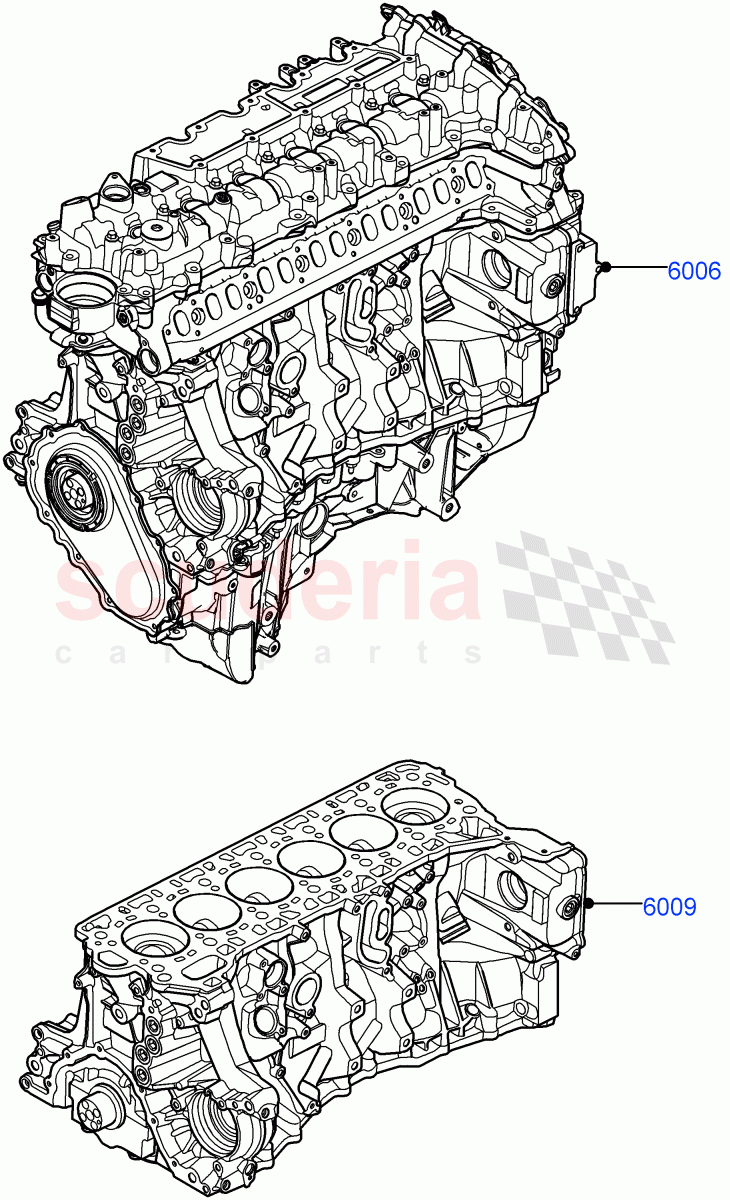 Service Engine And Short Block (3.0L AJ20D6 Diesel High) ((V) FROMMA000001) of Land Rover Land Rover Range Rover Velar (2017+) [3.0 I6 Turbo Diesel AJ20D6]