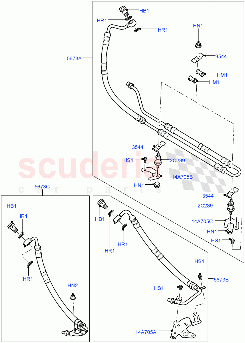 Active Anti-Roll Bar System (High Pressure, Hose Assy) (With Roll Stability Control) ((V) FROMAA000001) of Land Rover Land Rover Range Rover Sport (2010-2013) [5.0 OHC SGDI NA V8 Petrol]