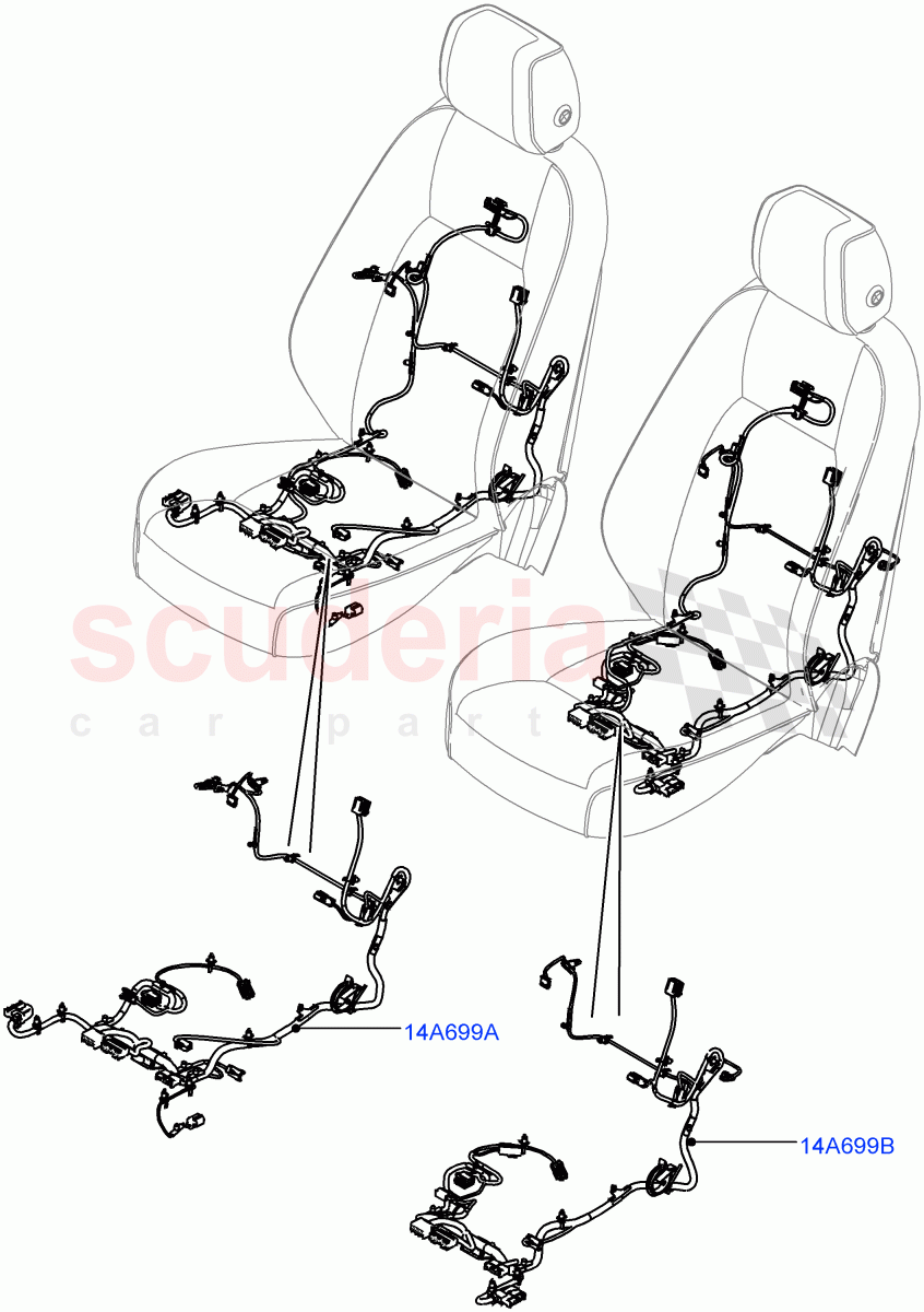 Wiring - Seats (Front Seats) (Changsu (China)) ((V) FROMFG000001) of Land Rover Land Rover Discovery Sport (2015+) [2.0 Turbo Diesel AJ21D4]