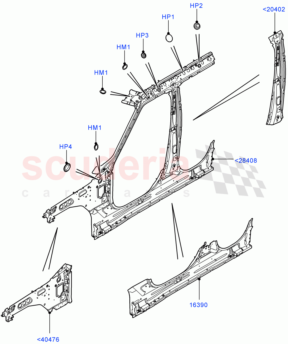 Side Panels - Inner (Inner - Front) of Land Rover Land Rover Range Rover (2012-2021) [3.0 I6 Turbo Petrol AJ20P6]