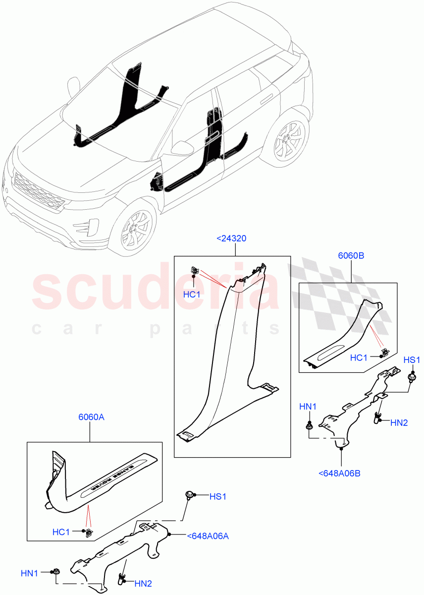 Side Trim (Sill) (Changsu (China)) of Land Rover Land Rover Range Rover Evoque (2019+) [2.0 Turbo Petrol AJ200P]