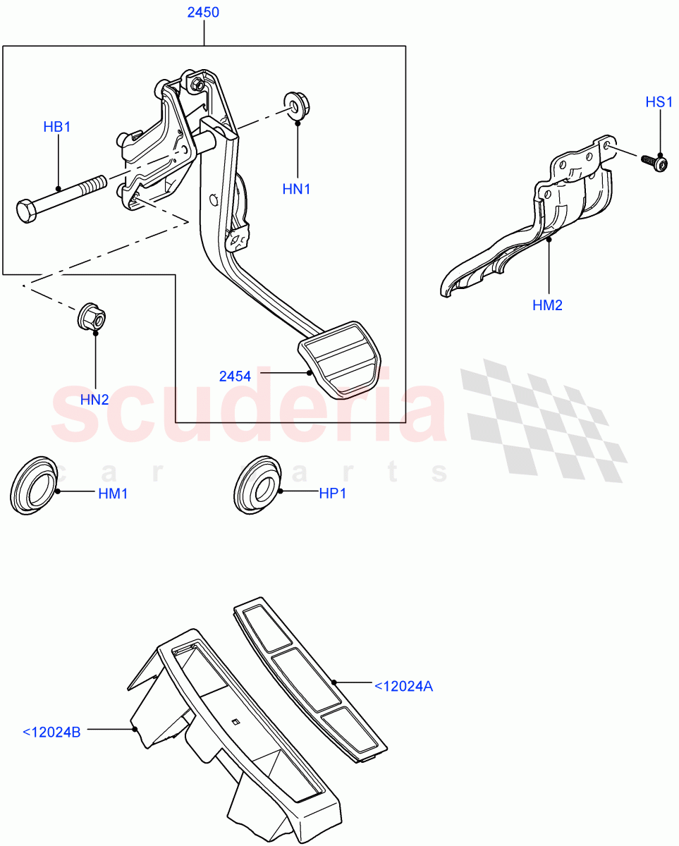 Brake And Clutch Controls ((V) TO9A999999) of Land Rover Land Rover Range Rover Sport (2005-2009) [4.4 AJ Petrol V8]