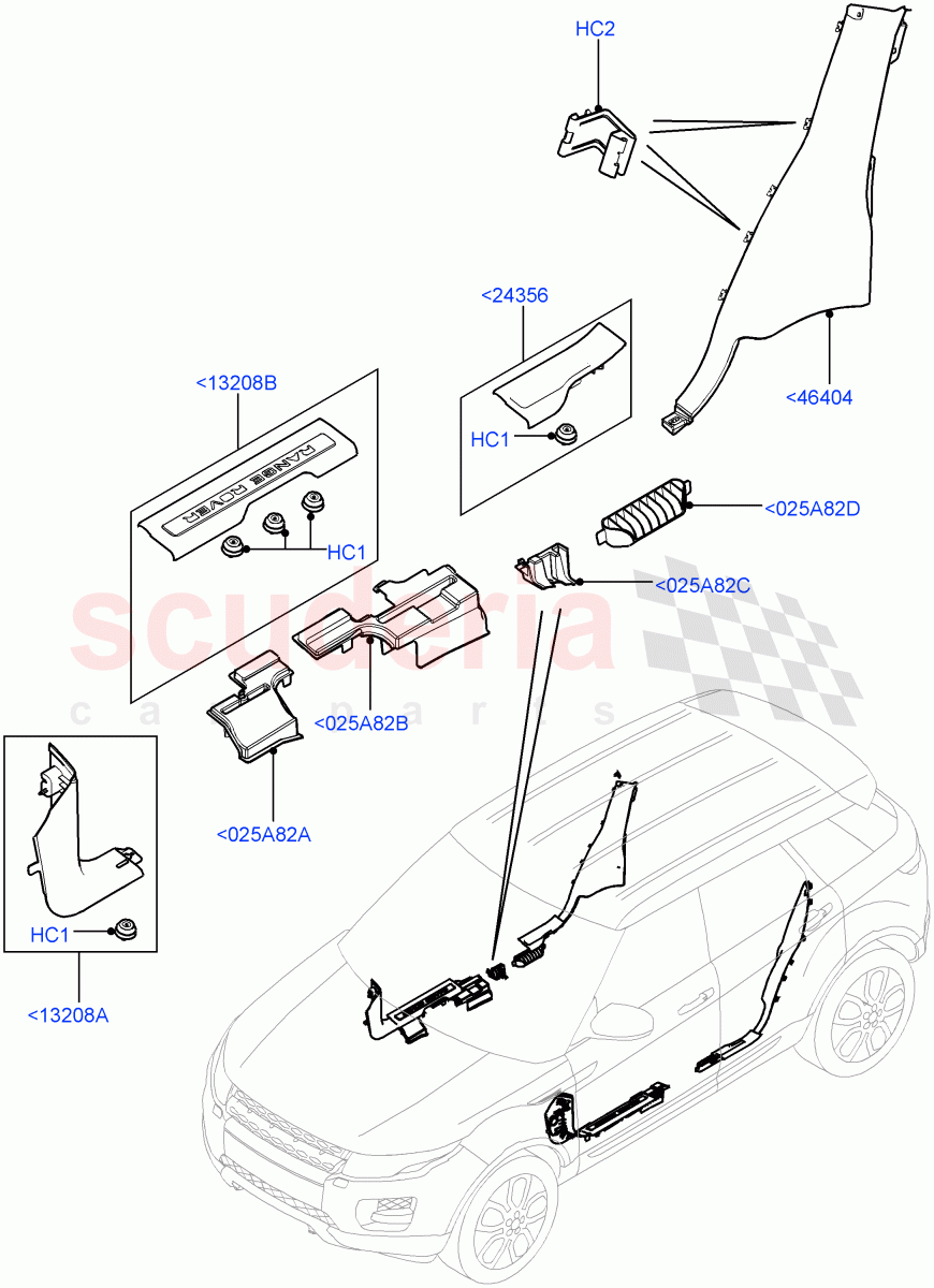 Side Trim (Sill) (5 Door, Halewood (UK)) of Land Rover Land Rover Range Rover Evoque (2012-2018) [2.0 Turbo Petrol AJ200P]