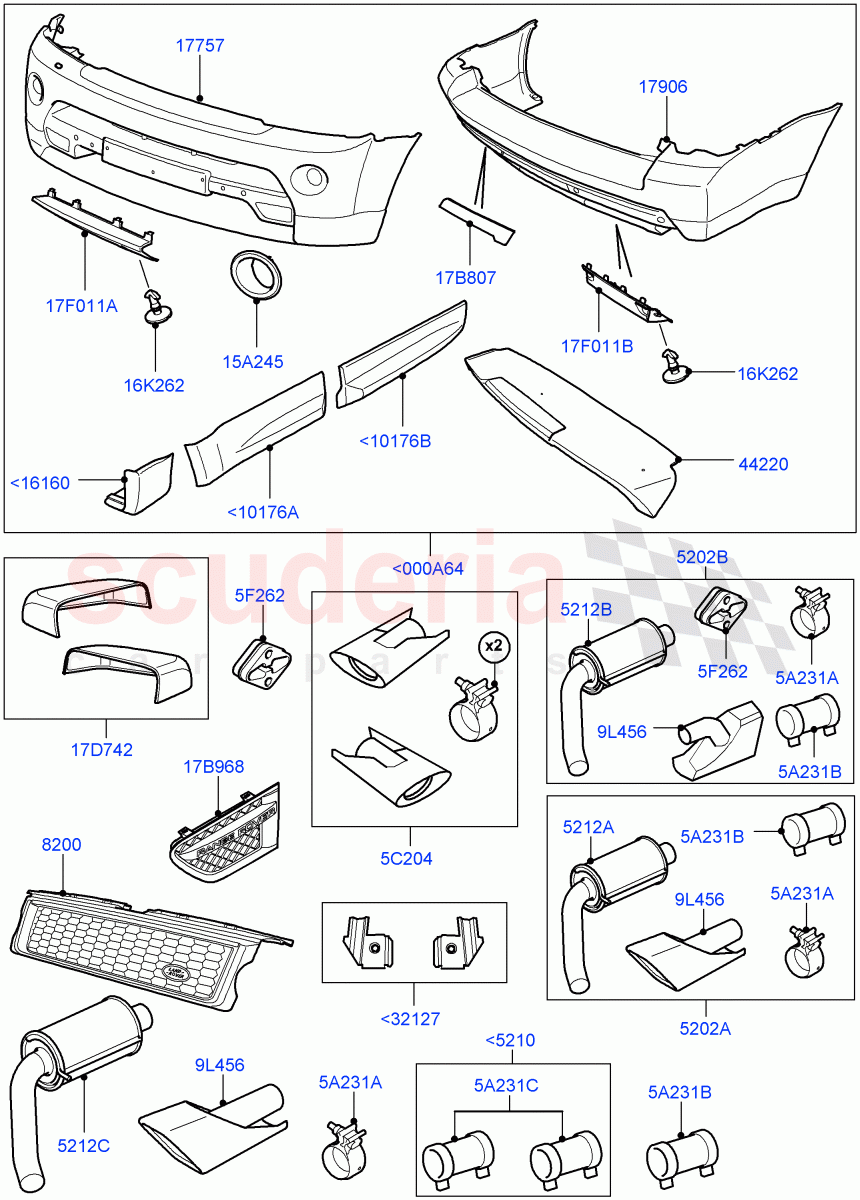 Complete Vehicle Body Dress Up Kits (Accessory) ((V) FROMAA000001) of Land Rover Land Rover Range Rover Sport (2010-2013) [3.0 Diesel 24V DOHC TC]