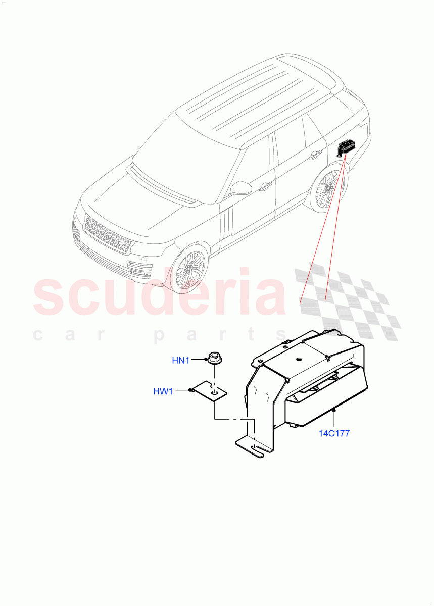 Vehicle Modules And Sensors (Tow Hitch Elec Deployable Swan Neck) ((V) FROMHA000001) of Land Rover Land Rover Range Rover (2012-2021) [3.0 I6 Turbo Diesel AJ20D6]