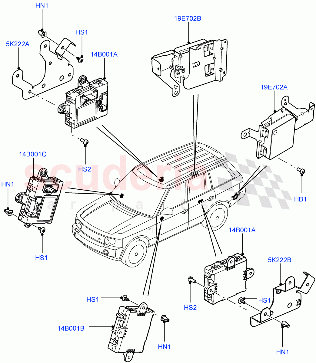 Vehicle Modules And Sensors ((V) FROMAA000001) of Land Rover Land Rover Range Rover (2010-2012) [4.4 DOHC Diesel V8 DITC]