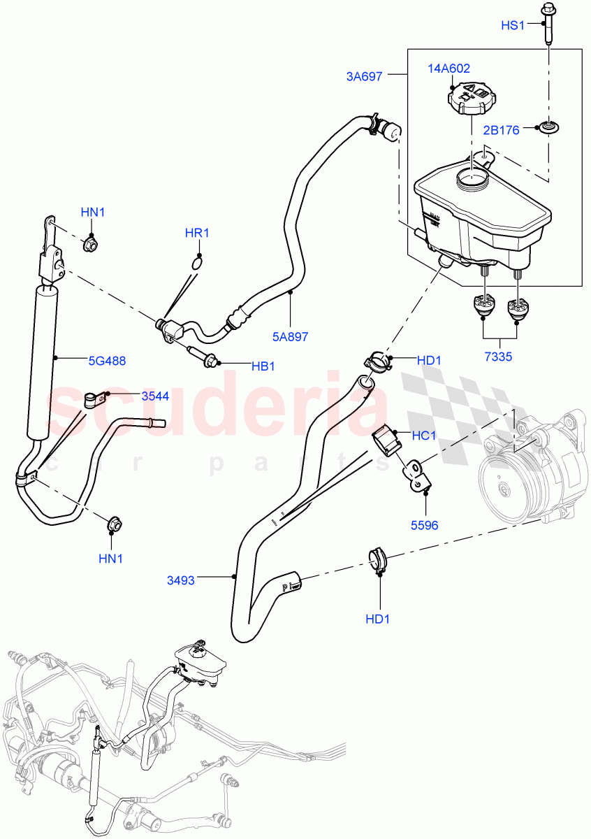 Active Anti-Roll Bar System (Reservoir, Cooler) (5.0L OHC SGDI SC V8 Petrol - AJ133, With ACE Suspension, 5.0 Petrol AJ133 DOHC CDA, 5.0L P AJ133 DOHC CDA S/C Enhanced) ((V) TOJA999999) of Land Rover Land Rover Range Rover (2012-2021) [3.0 I6 Turbo Diesel AJ20D6]