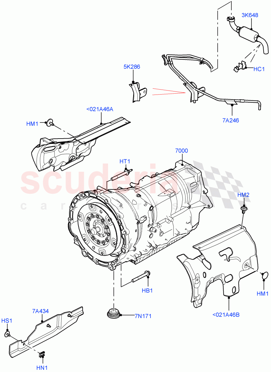 Auto Trans Assy & Speedometer Drive (3.0L AJ20D6 Diesel High, 8 Speed Auto Trans ZF 8HP76) ((V) FROMMA000001) of Land Rover Land Rover Range Rover Velar (2017+) [3.0 I6 Turbo Petrol AJ20P6]