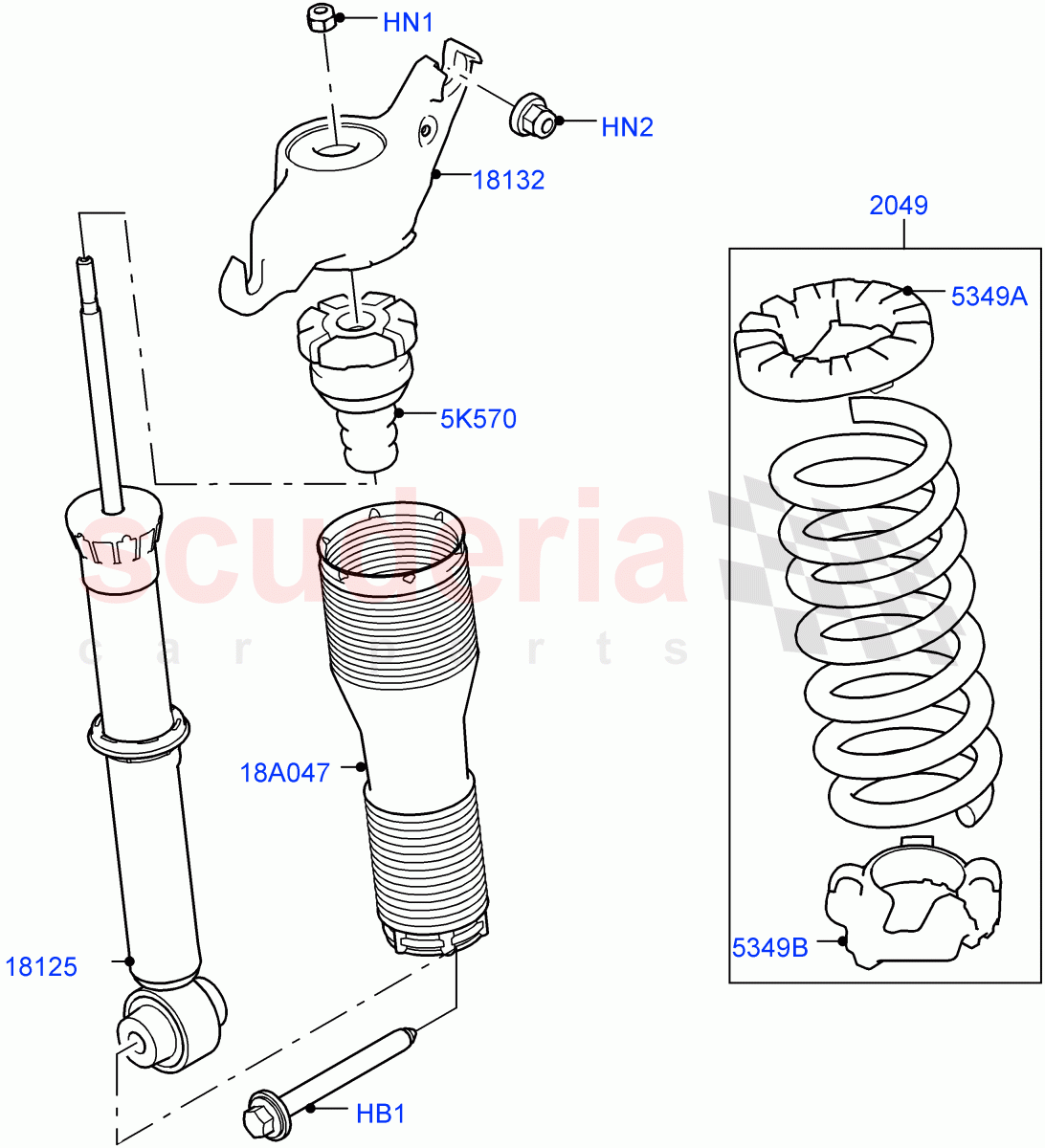 Rear Springs And Shock Absorbers (Itatiaia (Brazil)) ((V) FROMGT000001) of Land Rover Land Rover Discovery Sport (2015+) [2.0 Turbo Diesel AJ21D4]