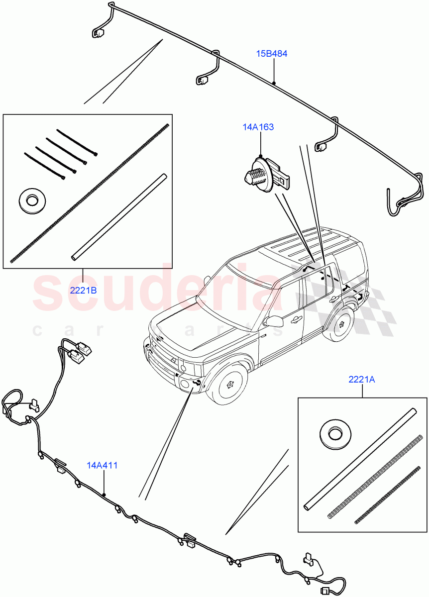 Electrical Wiring - Body And Rear (Bumper) ((V) FROMAA000001) of Land Rover Land Rover Discovery 4 (2010-2016) [3.0 DOHC GDI SC V6 Petrol]
