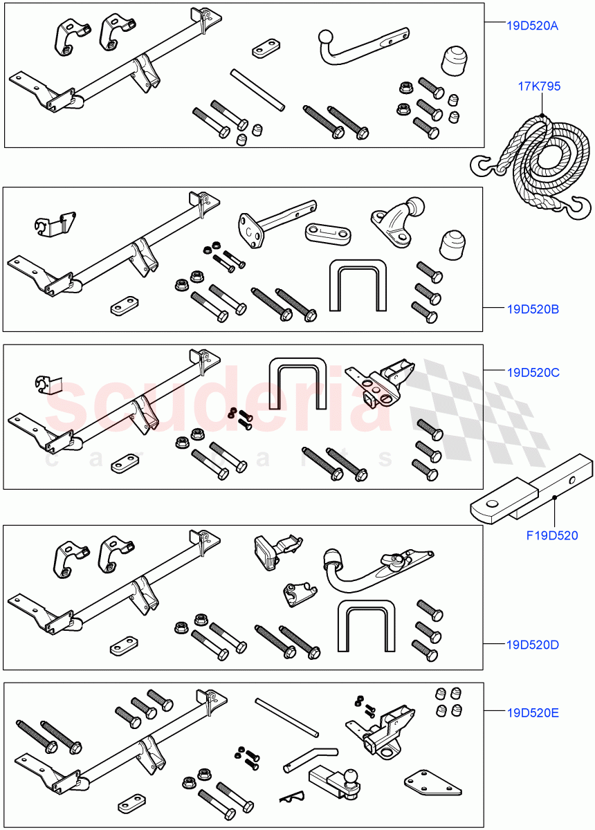Towing Equipment (Accessory) (Halewood (UK), Itatiaia (Brazil)) of Land Rover Land Rover Range Rover Evoque (2012-2018) [2.2 Single Turbo Diesel]