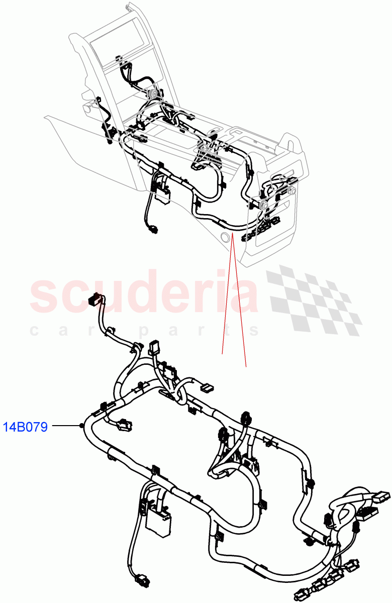 Center Console Harness ((V) FROMP2000001) of Land Rover Land Rover Discovery 5 (2017+) [3.0 DOHC GDI SC V6 Petrol]