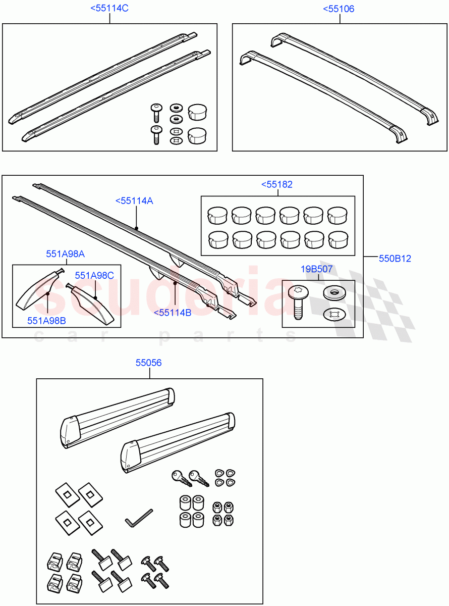Accessory Roof Rack Mounting Kits ((V) FROMAA000001) of Land Rover Land Rover Discovery 4 (2010-2016) [5.0 OHC SGDI NA V8 Petrol]