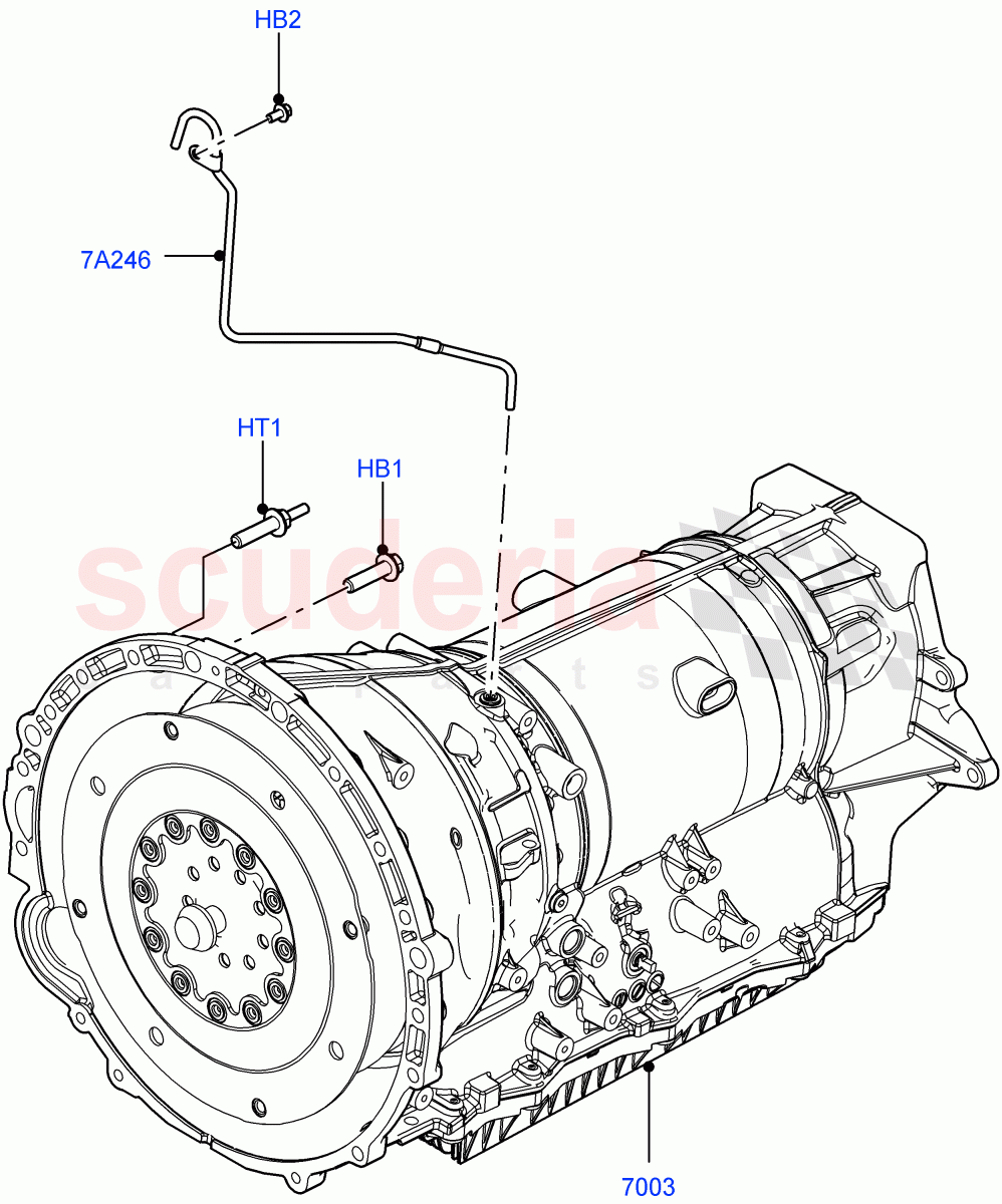 Auto Trans Assy & Speedometer Drive (3.0 V6 D Gen2 Twin Turbo, 8 Speed Auto Trans ZF 8HP70 4WD) of Land Rover Land Rover Range Rover Velar (2017+) [3.0 Diesel 24V DOHC TC]