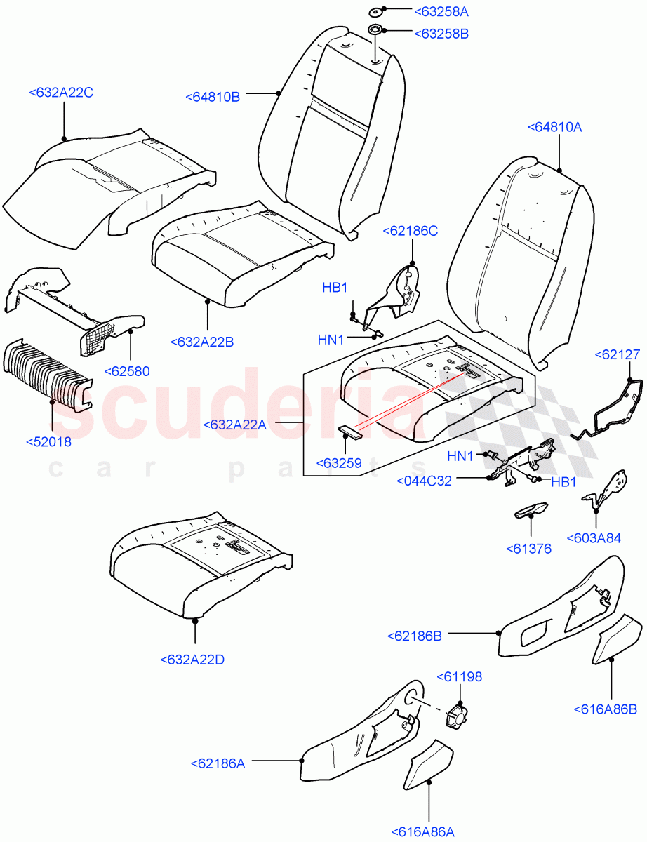 Front Seat Pads/Valances & Heating (Pads/Valances) of Land Rover Land Rover Range Rover Velar (2017+) [3.0 I6 Turbo Petrol AJ20P6]