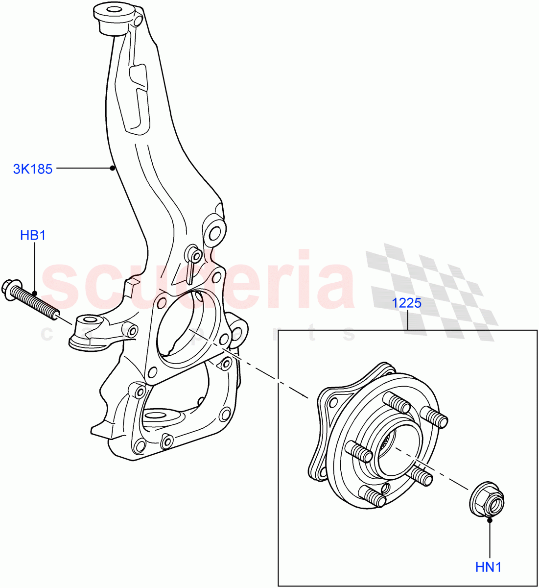 Front Knuckle And Hub ((V) FROMAA000001) of Land Rover Land Rover Range Rover Sport (2010-2013) [5.0 OHC SGDI NA V8 Petrol]