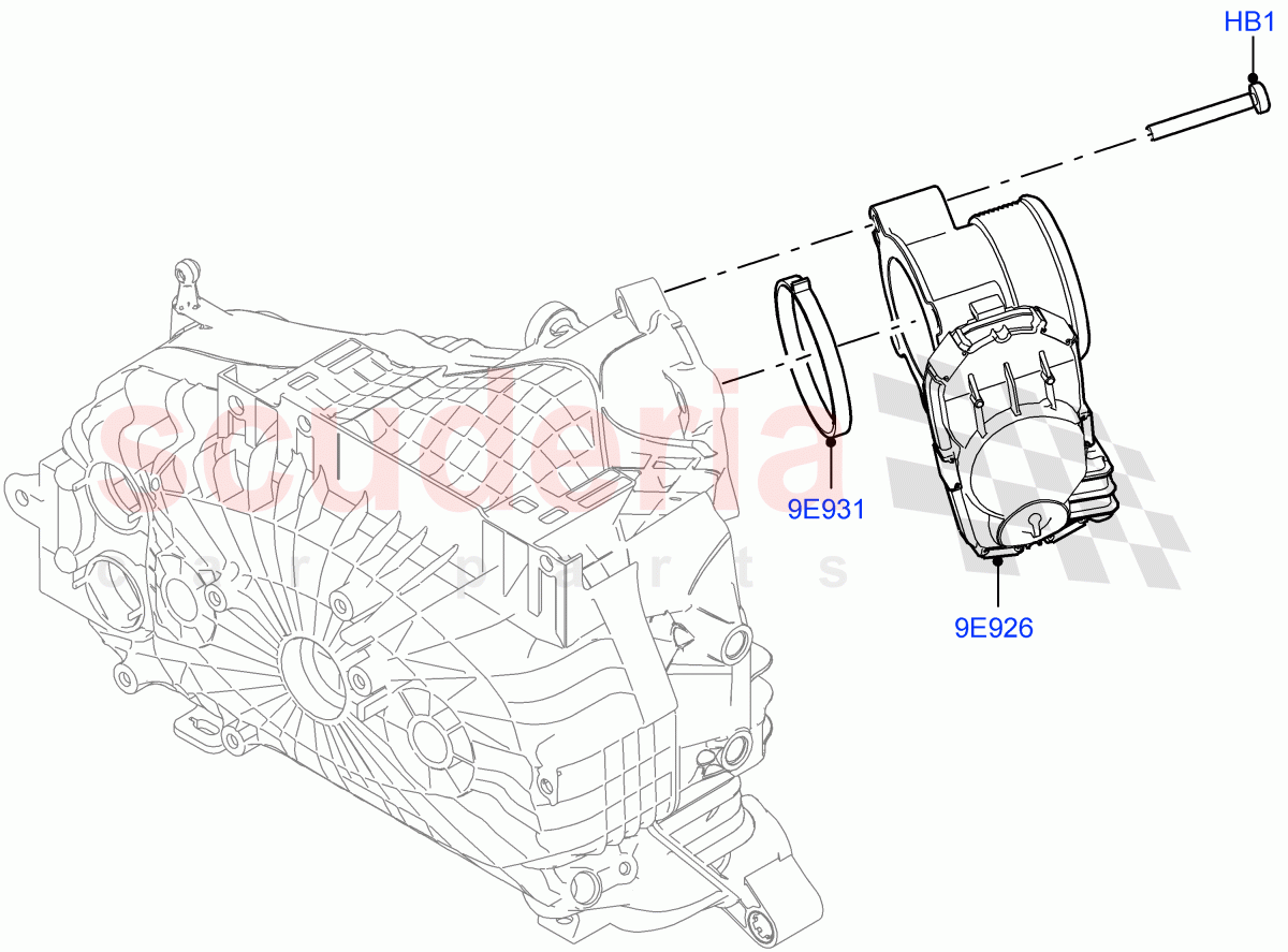 Throttle Housing (1.5L AJ20P3 Petrol High PHEV, Changsu (China), 1.5L AJ20P3 Petrol High) of Land Rover Land Rover Range Rover Evoque (2019+) [1.5 I3 Turbo Petrol AJ20P3]
