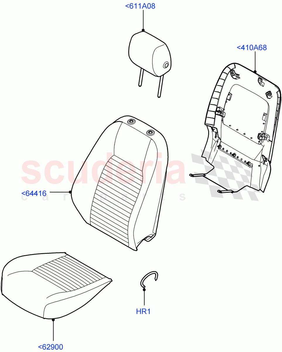 Front Seat Covers (Leather/Suede, Halewood (UK)) of Land Rover Land Rover Discovery Sport (2015+) [2.2 Single Turbo Diesel]