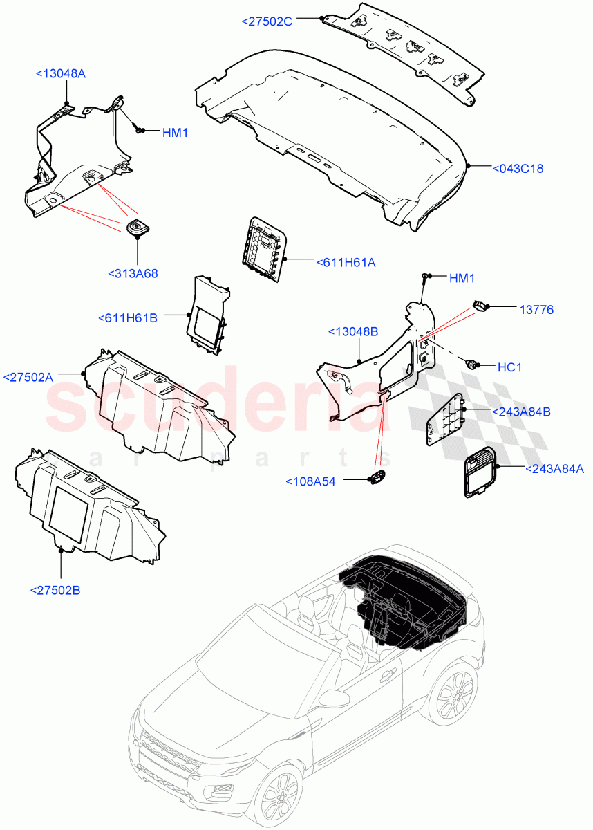 Side Trim (2 Door Convertible, Halewood (UK)) of Land Rover Land Rover Range Rover Evoque (2012-2018) [2.2 Single Turbo Diesel]