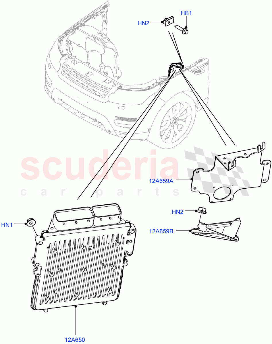 Engine Modules And Sensors (3.0L DOHC GDI SC V6 PETROL) of Land Rover Land Rover Range Rover Sport (2014+) [3.0 DOHC GDI SC V6 Petrol]