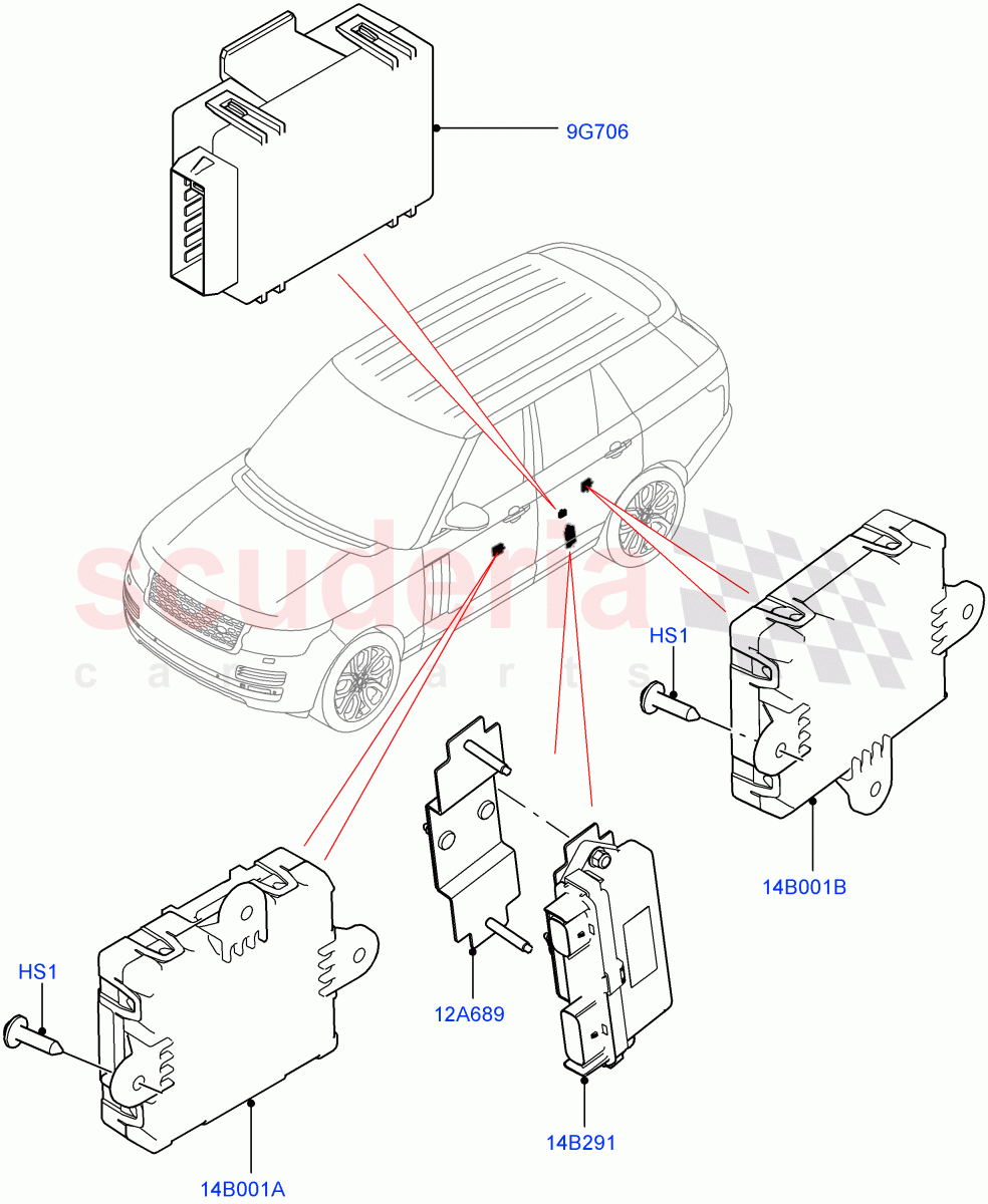 Vehicle Modules And Sensors (Door) of Land Rover Land Rover Range Rover (2012-2021) [5.0 OHC SGDI SC V8 Petrol]