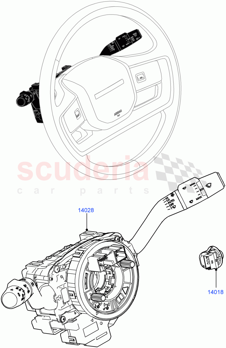 Switches (Steering Column) of Land Rover Land Rover Range Rover (2022+) [3.0 I6 Turbo Diesel AJ20D6]