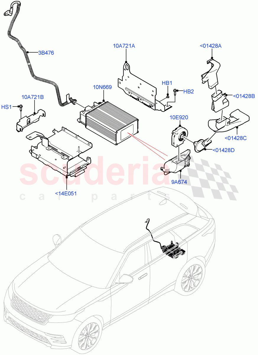 Hybrid Electrical Modules (MHEV Battery, Duct, Fan) (Electric Engine Battery-MHEV) ((V) FROMMA000001) of Land Rover Land Rover Range Rover Velar (2017+) [5.0 OHC SGDI SC V8 Petrol]