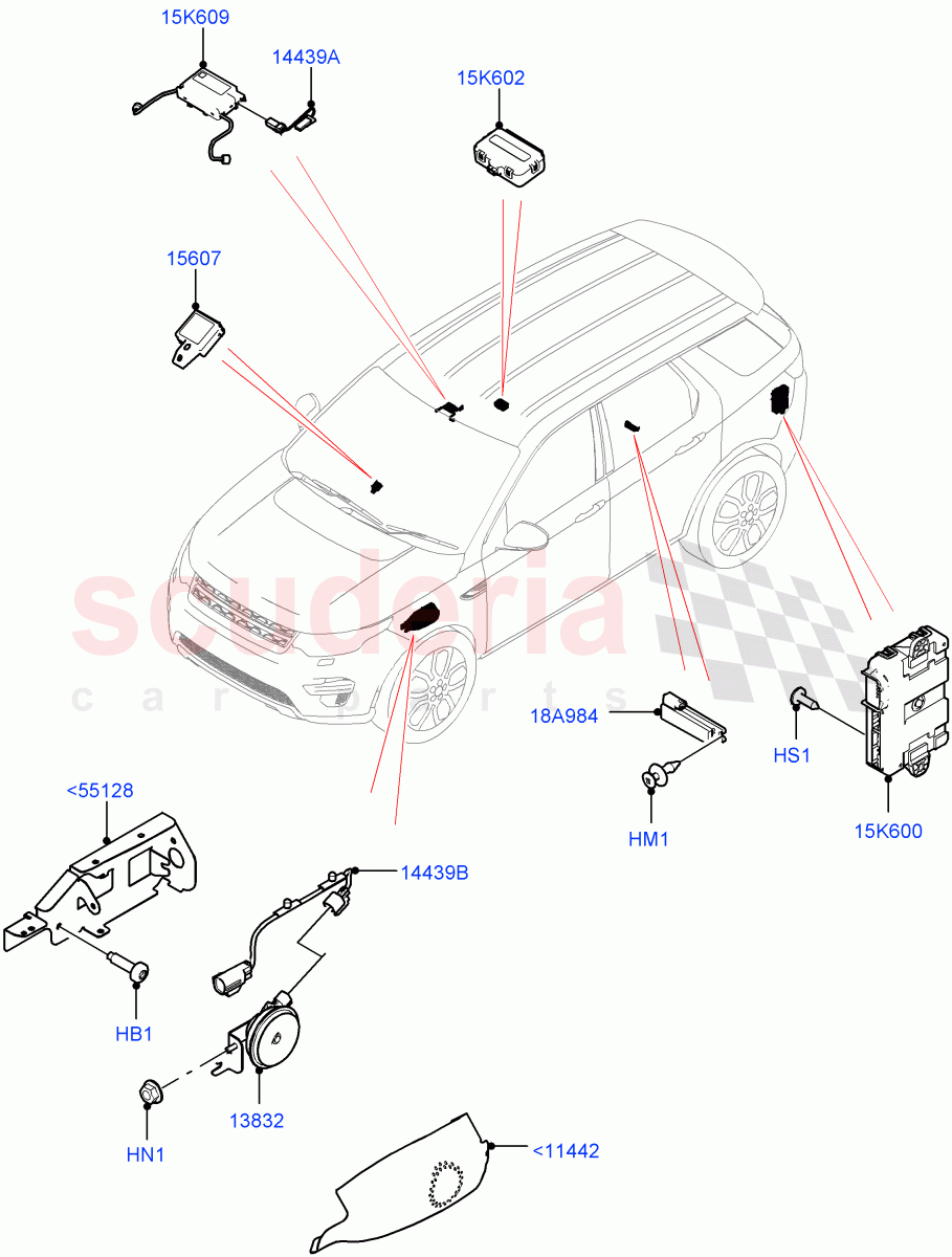 Anti-Theft Alarm Systems (Itatiaia (Brazil)) ((V) FROMGT000001) of Land Rover Land Rover Discovery Sport (2015+) [2.2 Single Turbo Diesel]