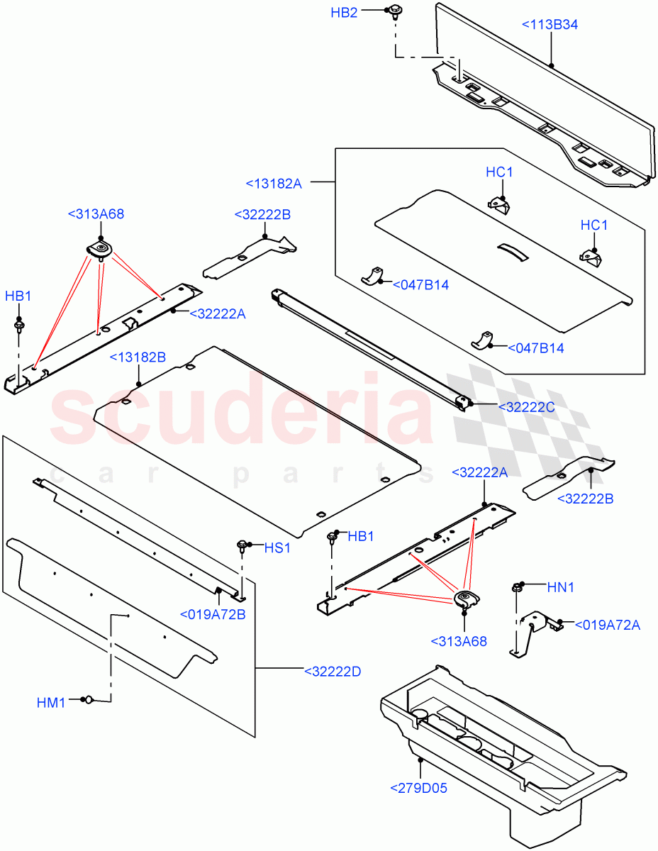 Load Compartment Trim (Floor) (Petrol/Electric Hybrid) ((V) FROMJA000001) of Land Rover Land Rover Range Rover (2012-2021) [3.0 I6 Turbo Petrol AJ20P6]