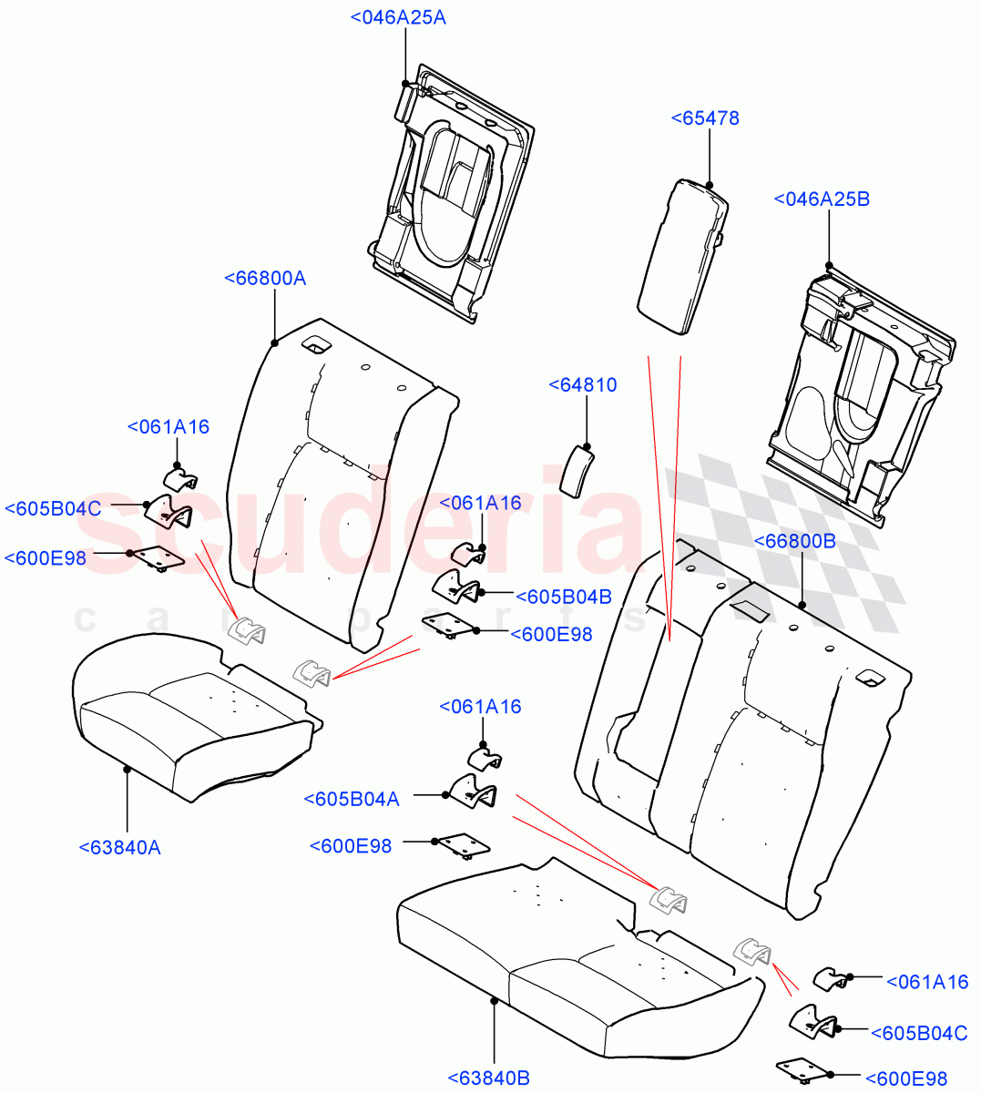 Rear Seat Pads/Valances & Heating (Changsu (China), With 60/40 Split - Folding Rr Seat) ((V) FROMFG000001) of Land Rover Land Rover Discovery Sport (2015+) [2.2 Single Turbo Diesel]