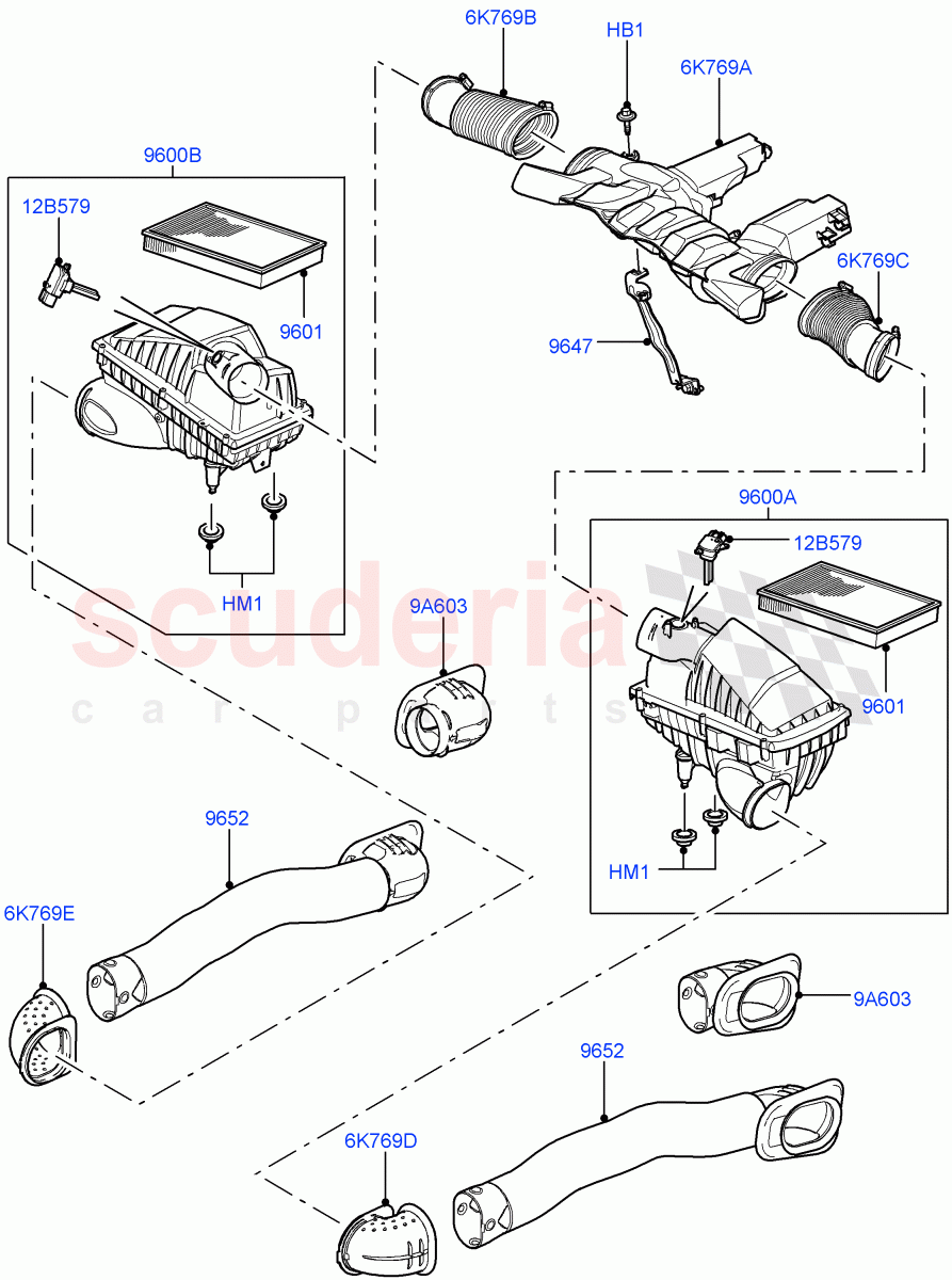 Air Cleaner (5.0L OHC SGDI SC V8 Petrol - AJ133) ((V) FROMAA000001) of Land Rover Land Rover Range Rover Sport (2010-2013) [5.0 OHC SGDI SC V8 Petrol]