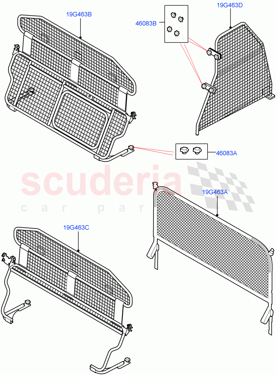 Cargo Barrier (Solihull Plant Build, Nitra Plant Build) of Land Rover Land Rover Discovery 5 (2017+) [3.0 Diesel 24V DOHC TC]