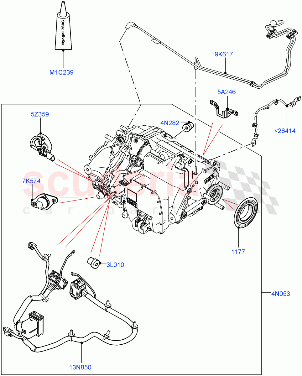 Rear Electric Drive Unit (Main Unit) (1.5L AJ20P3 Petrol High PHEV, Halewood (UK), All Wheel Drive) ((V) FROMLH000001) of Land Rover Land Rover Range Rover Evoque (2019+) [2.0 Turbo Petrol AJ200P]