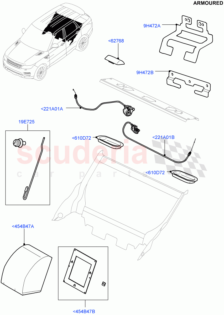Rear Seat Back (Armoured) ((V) FROMEA000001) of Land Rover Land Rover Range Rover (2012-2021) [3.0 Diesel 24V DOHC TC]