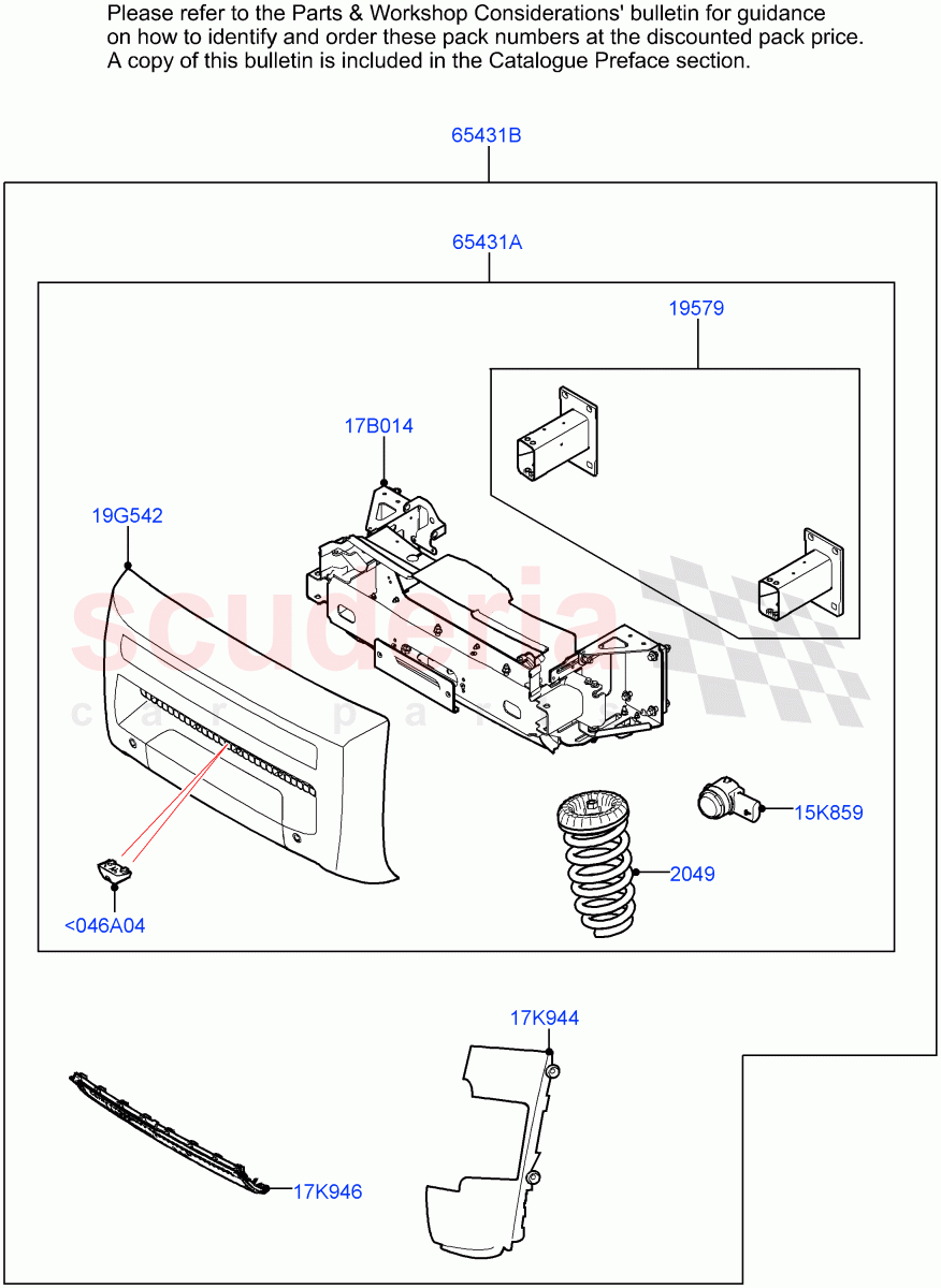 Accessory Pack (Winch Mounting Kit) (With Standard Duty Coil Spring Susp) of Land Rover Land Rover Defender (2020+) [5.0 OHC SGDI SC V8 Petrol]