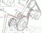 Pulleys And Drive Belts (2.0L AJ20D4 Diesel LF PTA, Halewood (UK), Less Electric E…