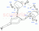 Rear Exhaust System (3.0 V6 D Low MT ROW) ((V) TOHA999999)