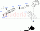 Rear Exhaust System (2.0L AJ20D4 Diesel Mid PTA, Itatiaia (Brazil)) ((V) FROMLT000…